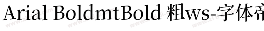 Arial BoldmtBold 粗ws字体转换